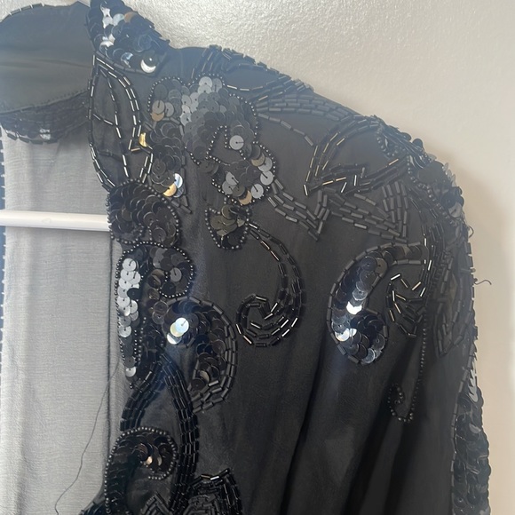 Vintage cachet bodysuit - sheer and beaded.  Sexy costume or photo shoot - Picture 2 of 9